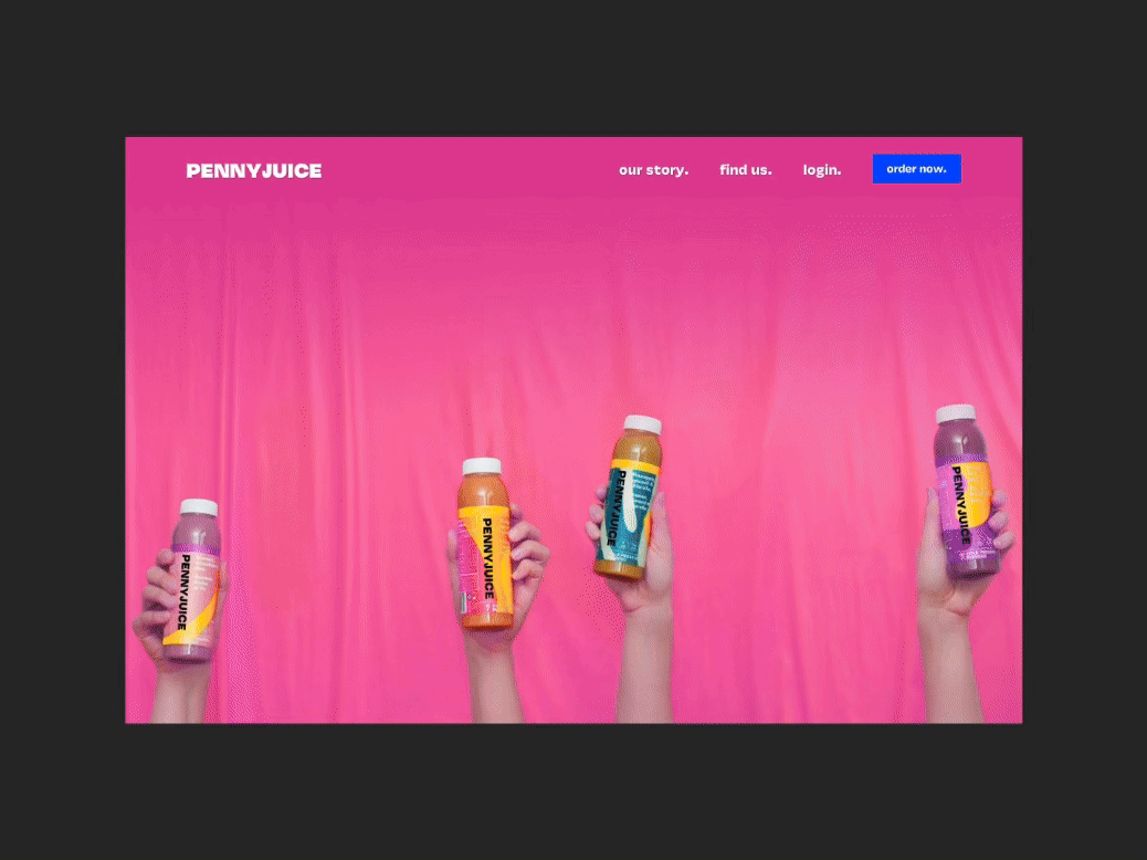 Pennyjuice rebrand animation