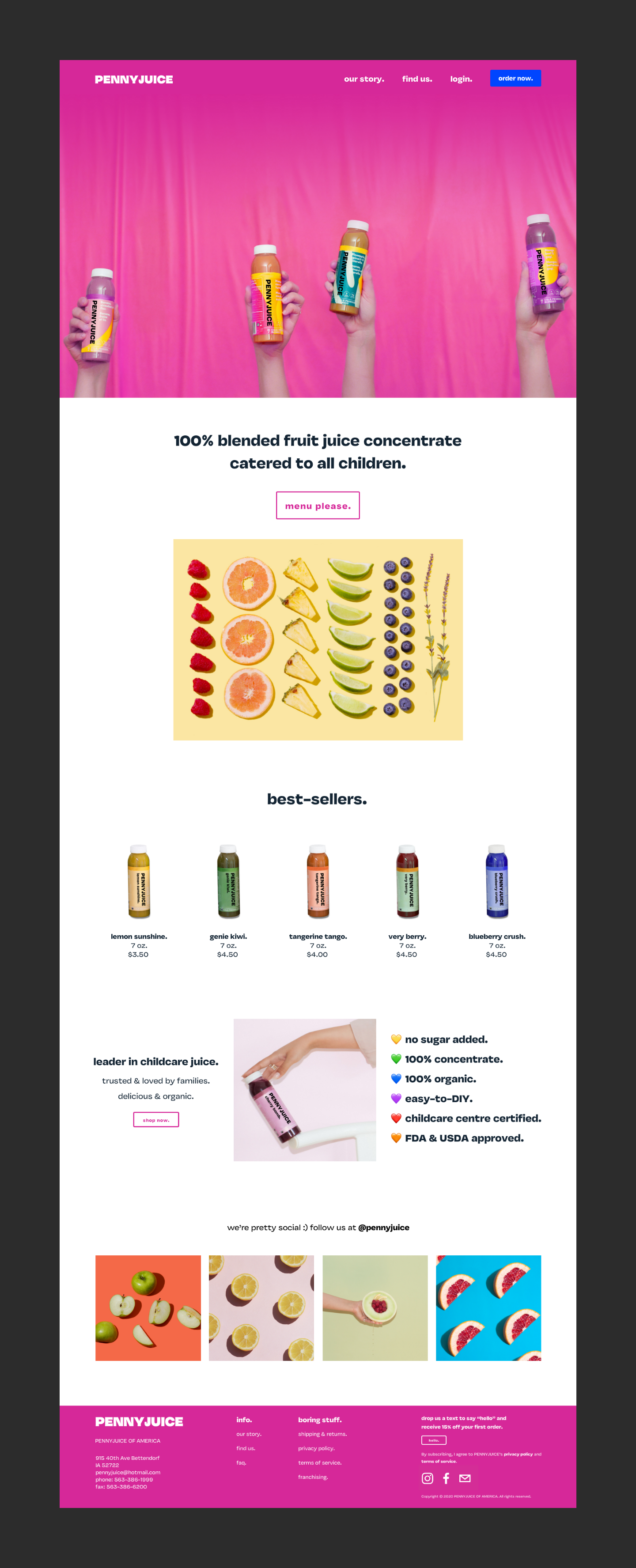 Pennyjuice rebrand design